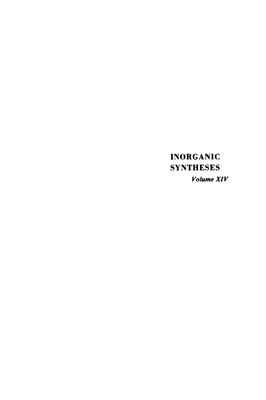Inorganic syntheses. Vol. 14