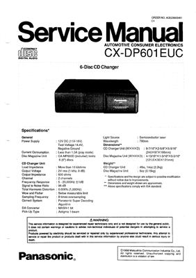 Автомагнитола PANASONIC CX DP601EUC