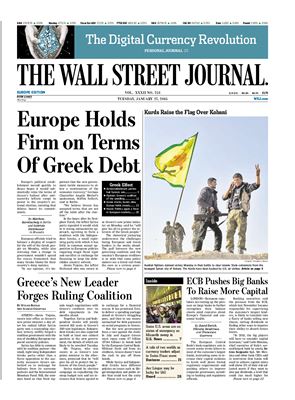 The Wall Street Journal 2015 №251 January 27 (Europe Edition)