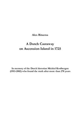 Ritsema Alex. A dutch castaway on Ascension island in 1725