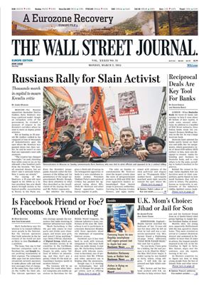 The Wall Street Journal 2015 №21 vol. XXXIII March 02 (Europe Edition)