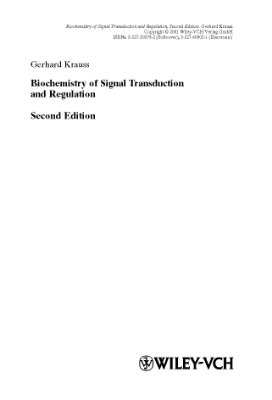 Krauss G. Biochemistry of signal transduction and regulation