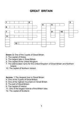 Great Britain in Crosswords