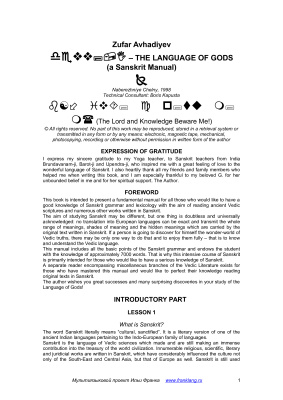 Avhadiev Z. The Language of Gods(a Sanskrit Manual)