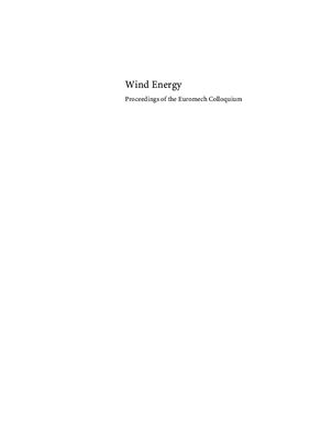 Wind Energy: Proceedings of the Euromech Colloquium