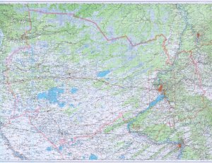Новосибирская область. Общегеографическая карта
