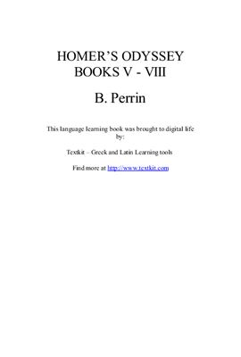 Perrin B. Homer's Odyssey. Books V - VIII