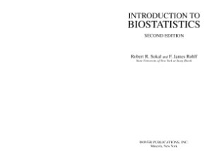 Sokal R.R., Rohlf F.J. Introduction to biostatistics
