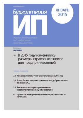 Бухгалтерия ИП 2015 №01
