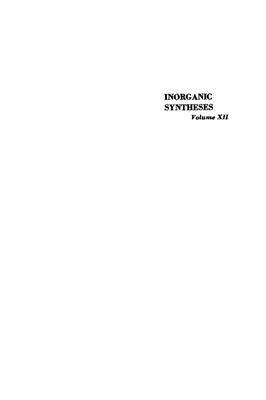 Inorganic syntheses. Vol. 12