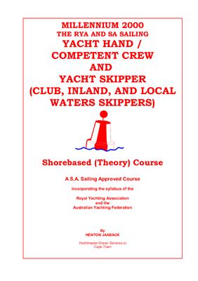 Yacht Hand. Shorebased (Theory) Course