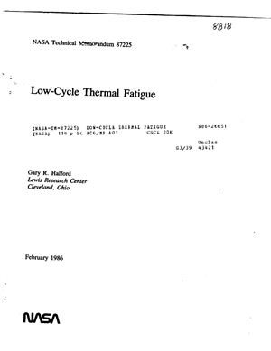 Halford Gary R. Low-Cycle Thermal Fatigue