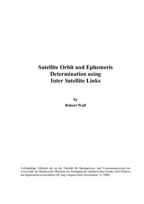 Wolf Robert. Satellite Orbit and Ephemeris Determination using Inter Satellite Links