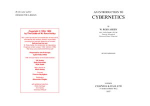 Ashby W.R. An Introduction to Cybernetics