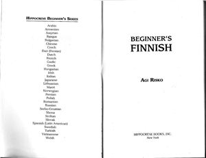 Risko A. Beginner's Finnish