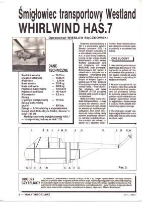 Maly Modelarz 1995 №04 Westland Whirlwimd HAS.7