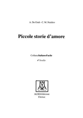 De Giuli A., Naddeo C.M. Piccole storie d’amore