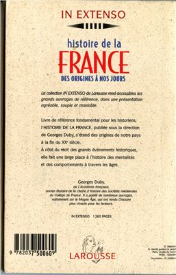 Agulhon M., Beaujeu-Garnier J. Histoire de la France des origines ? nos jours