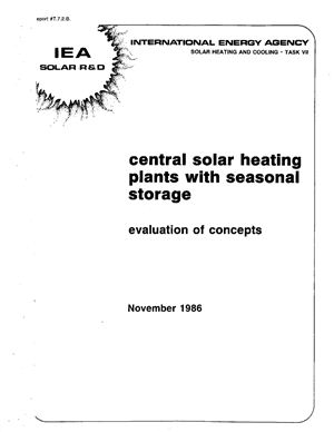 Bankston C.A. Central solar heating plant with seasonal storage - Evaluation of concepts (Централизованные солнечные системы теплоснабжения с сезонным аккумулятором - Оценка концепций)