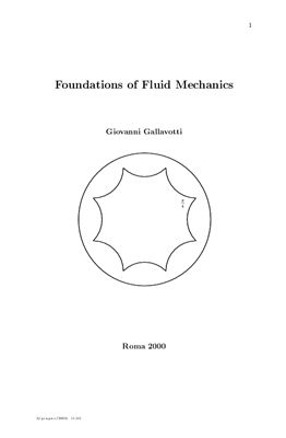 Gallavotti G. Foundation of Fluid Mechanics