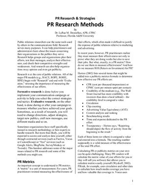 Donnellan LaRae M. PR Research Methods