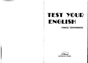 Tomasz Szarfemberg. Test Your English (with Keys)