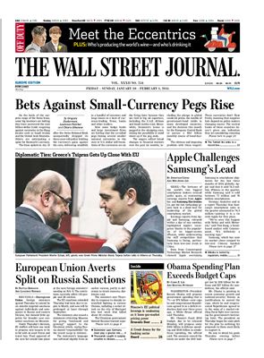 The Wall Street Journal 2015 №254 January 30 (Europe Edition)