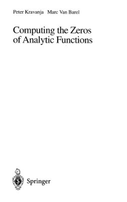 Kravanja P., Barel M.V. Computing the Zeros of Analytic Functions