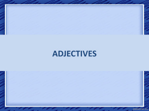 Adjectives (Прилагательные)
