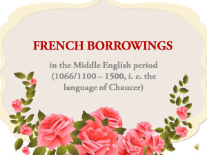French borrowings in Middle English period