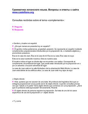 Soca R. Consultas sobre la lengua castellana. Complementos