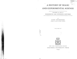 Thorndike L. A History of Magic and Experimental Science. Vol.4