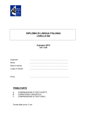 Тесты Istituto Italiano di Cultura Salonicco, Livello B2, 2012-2013 г