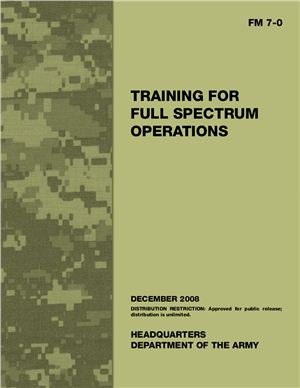 FM 7-0 Training for full spectrum operations