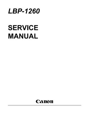 Canon LBP-1260. Service Manual