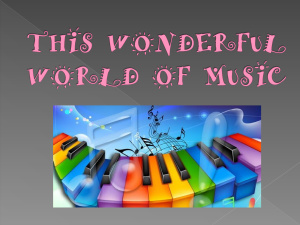 This wonderful world of music