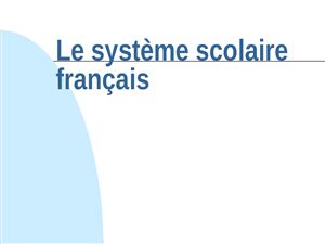 Système scolaire français