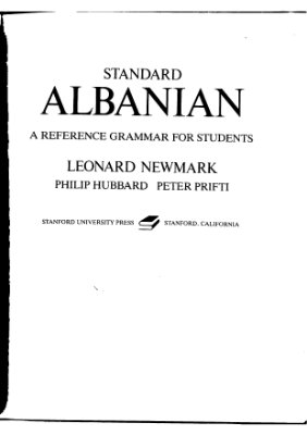 Newmark Leonard - A Standard Albanian (a reference grammar for students)