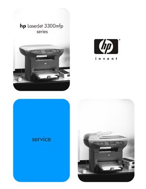 HP LaserJet 3300 mfp series. Service Manual