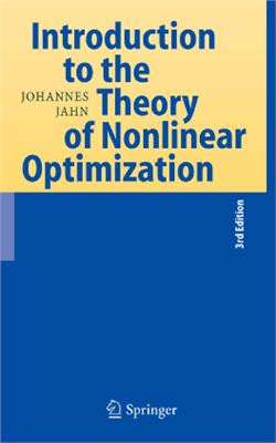 Jahn J. Introduction to the Theory of Nonlinear Optimization