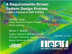 Презентация - Lange M., Beland S.C. A Requirements-Driven System Design Process (with a Preview of ARP 4754A)