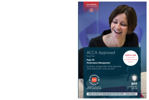 ACCA - BPP F5 Performans Management - Study Text 2016-2017
