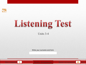 Listening Test