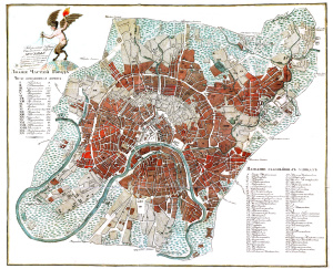 Генеральный план столичного города Москвы: назначением сгоревших домов под тушью, а ныне существующих под пунктировкою. 1813 год