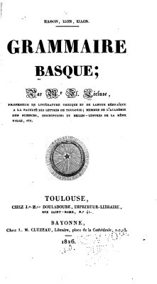 De Lecluse Fleury. Manuel de la Langue Basque