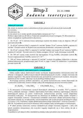 Polish national chemistry olympiad (45). Etap I