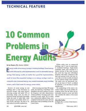 Шапиро Я. 10 Common Problems in Energy Audits
