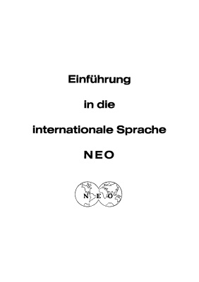 Weferling Erich. Einführung in die Internationale Sprache NEO
