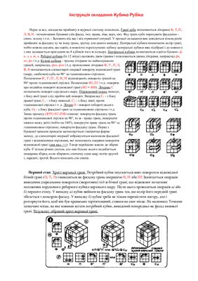 Інструкція складання Кубика Рубіка