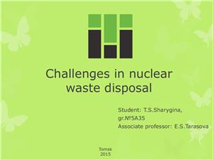 Challenges in nuclear waste disposal